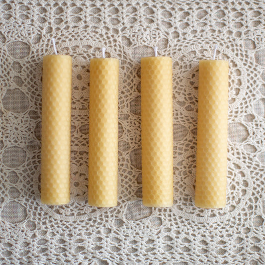 Box 4 Hand rolled Beeswax Candles