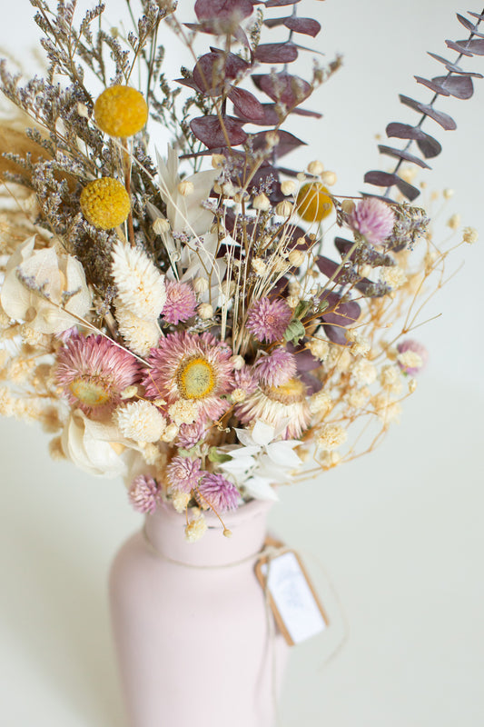 Dried posy in Vintage Jar