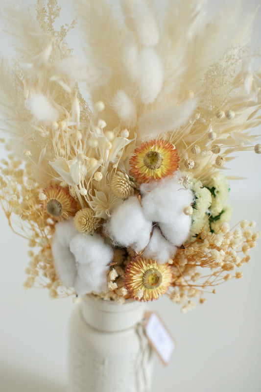 Dried posy in Vintage Jar