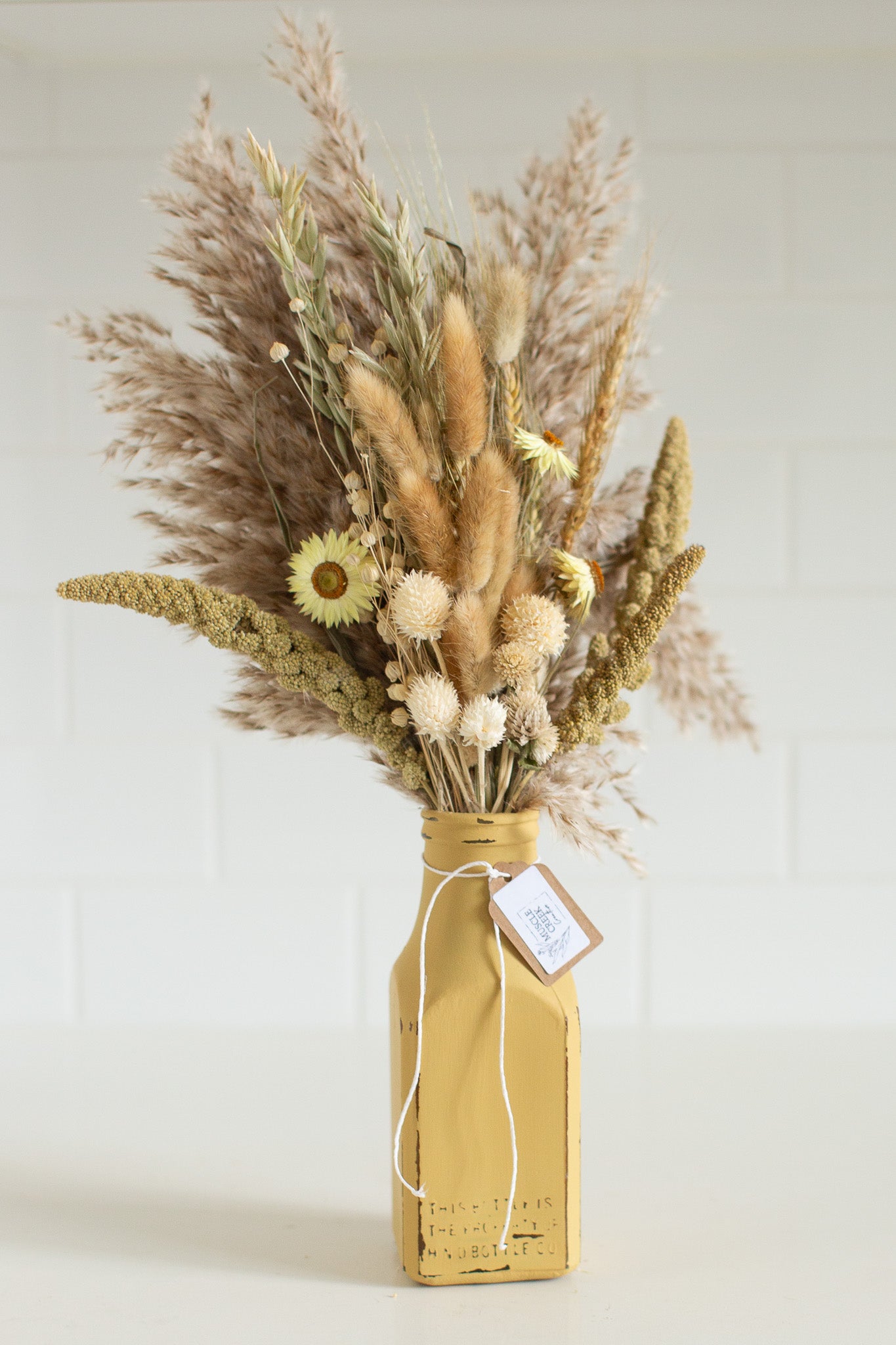 Dried posy in Vintage Jar
