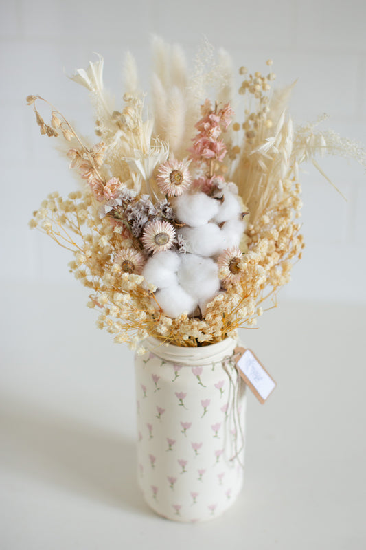 Dried posy in Vintage Jar