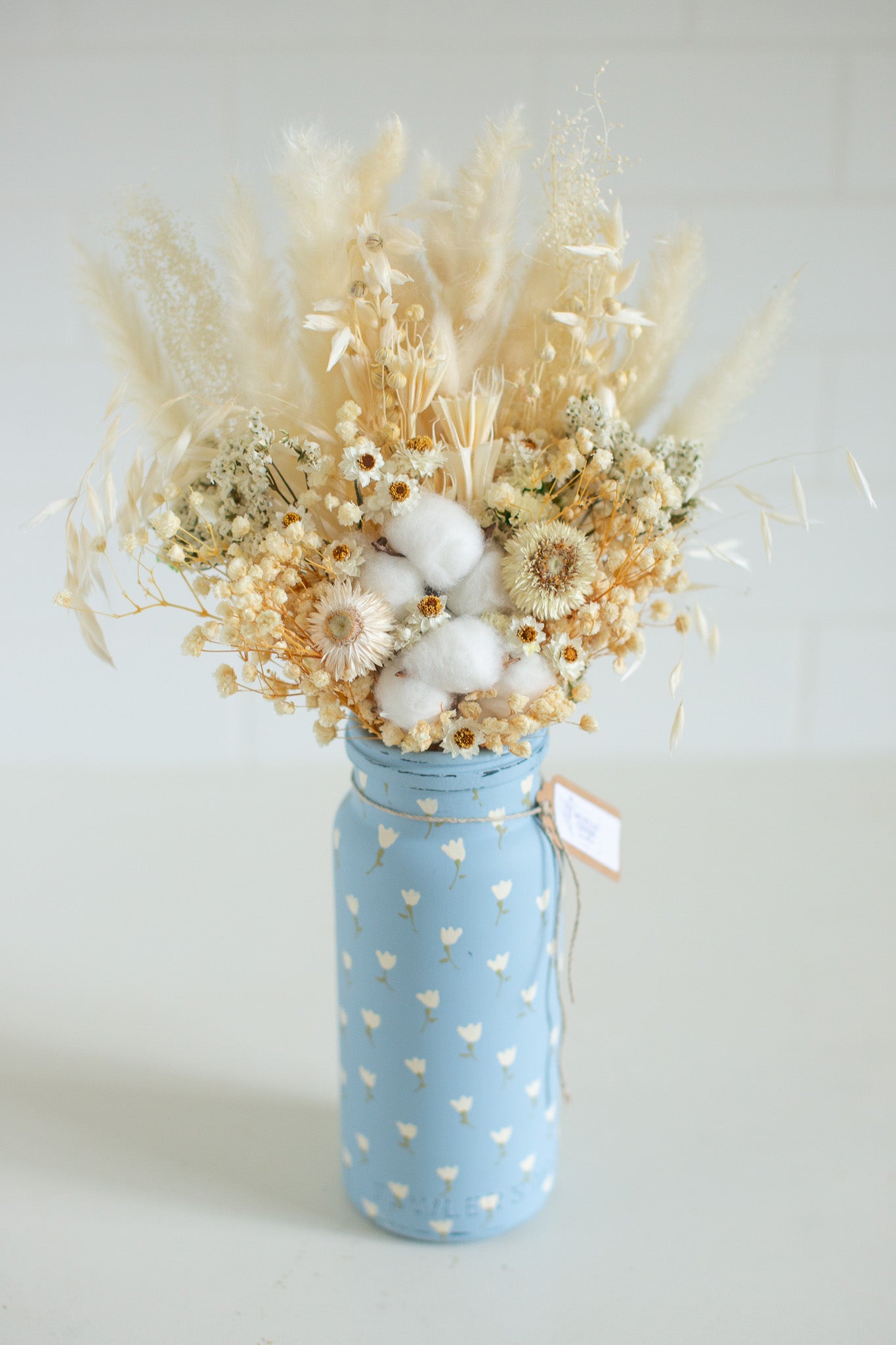Dried posy in Vintage Jar