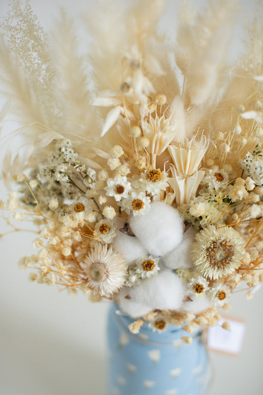 Dried posy in Vintage Jar