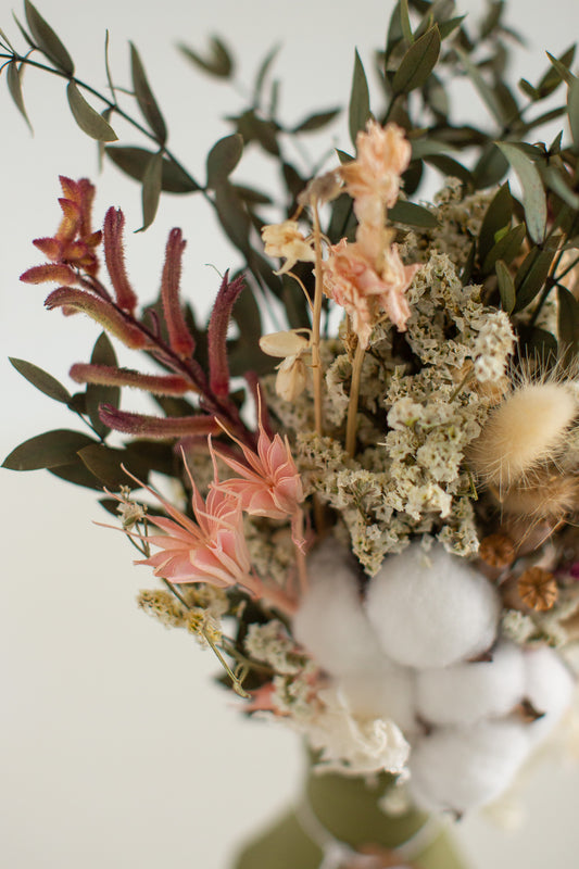 Dried posy in Vintage Jar