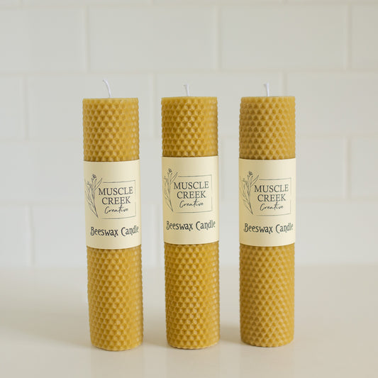Hand rolled Beeswax Candle