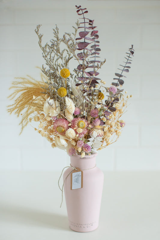 Dried posy in Vintage Jar