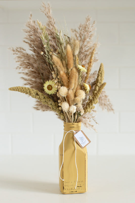 Dried posy in Vintage Jar
